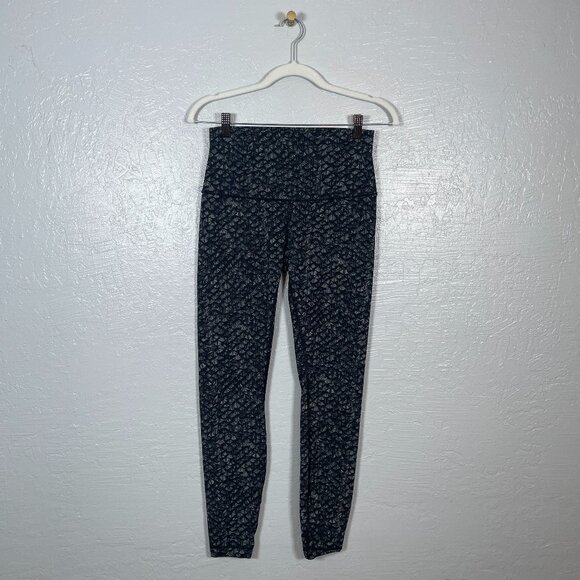 Lululemon Women 8 Black Gray Iridescent Multi Wunder Under Pant Nulux Athleisure - Picture 1 of 8